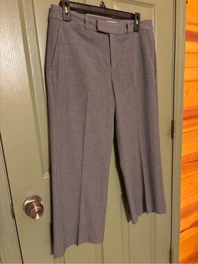 Old Navy Women's Cropped Wide-Leg Dress Trousers - Gray